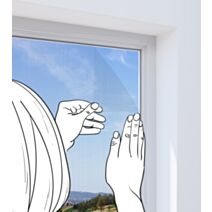 Tulle adhésive 130x150 cm antracite